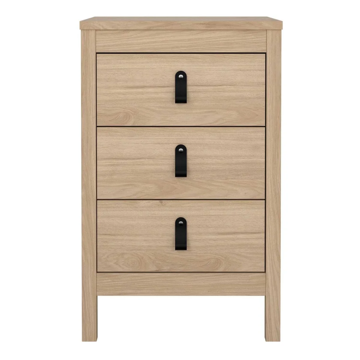 Wildberry Natural Oak Bedside Table, 3 Drawers - Neutral – image 4