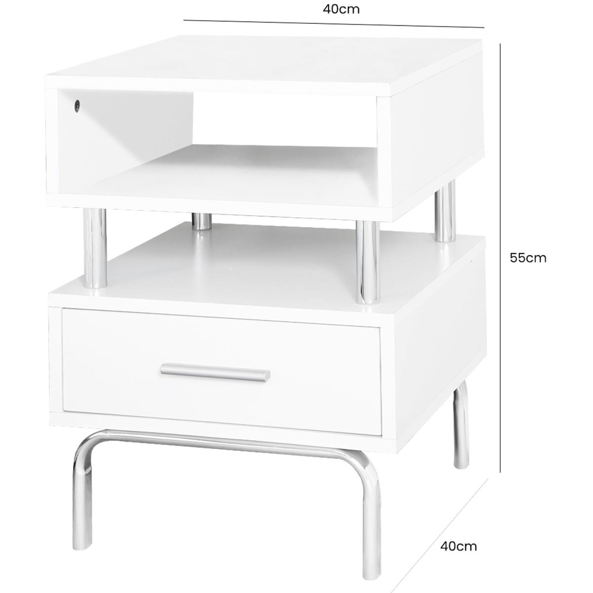 Rosamunde White Beside Table - White – image 3