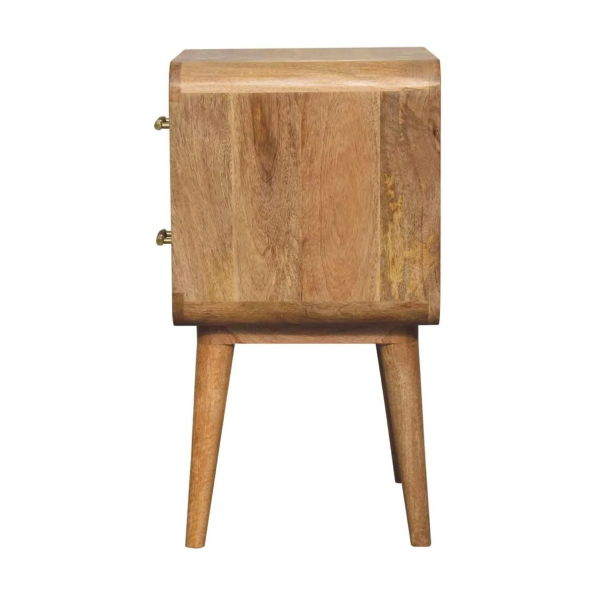 Puglia Mango Wood T Bar Bedside Table - Brown – image 3