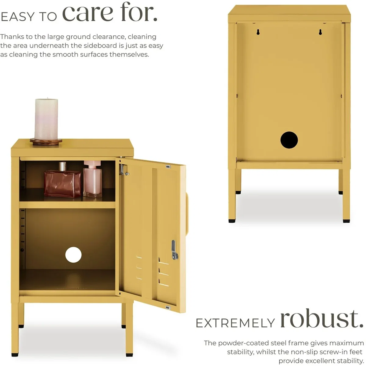 dressforfun® Metal bedside table Baker - Yellow – image 31