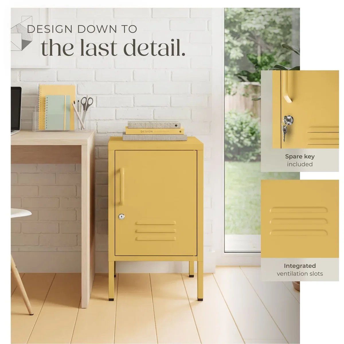dressforfun® Metal bedside table Baker - Yellow – image 32