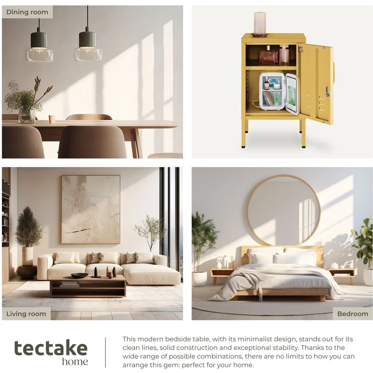 dressforfun® Metal bedside table Baker - Yellow – image 35