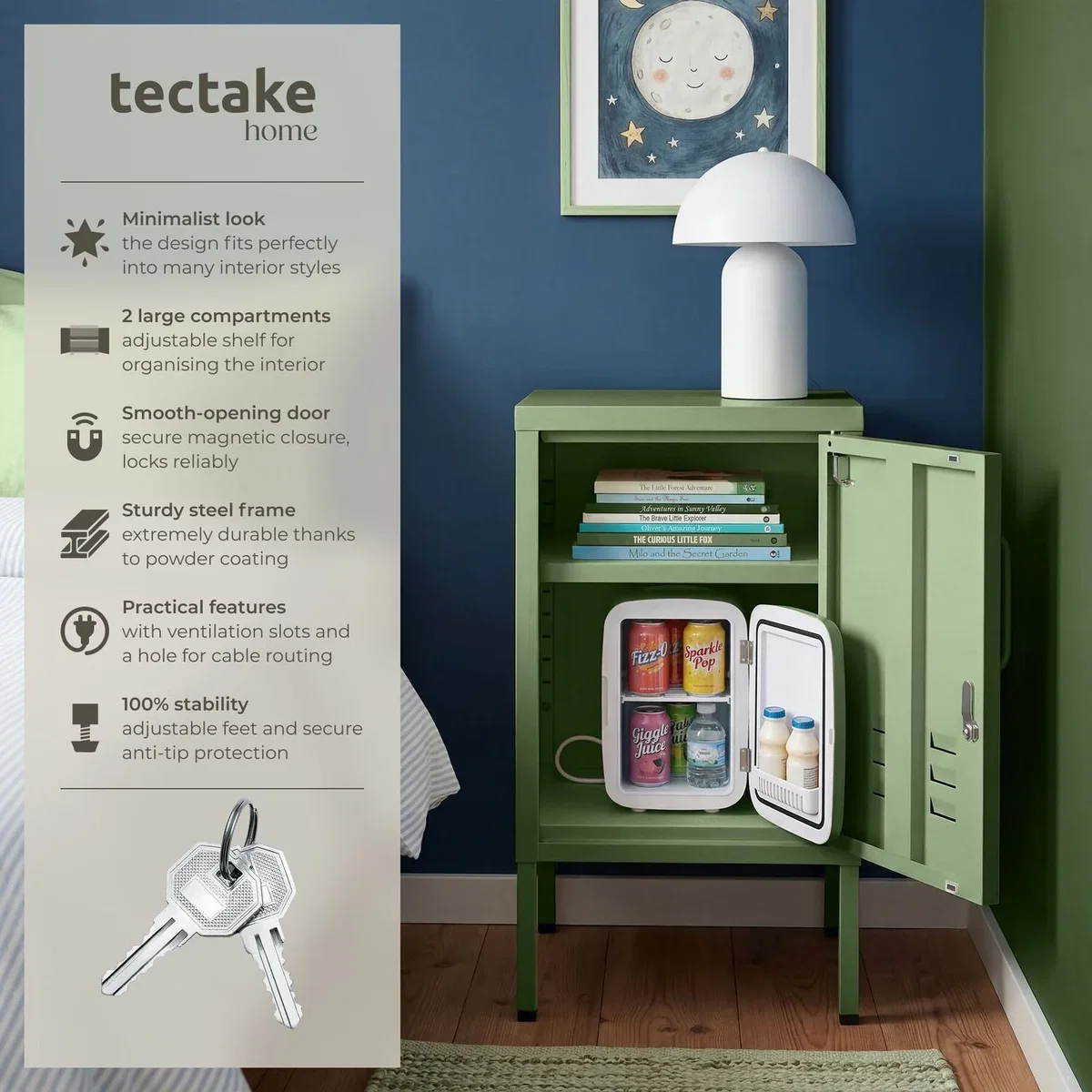 dressforfun® Metal bedside table Baker - Yellow – image 43