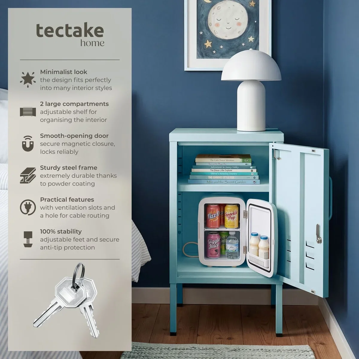 dressforfun® Metal bedside table Baker - Yellow – image 55