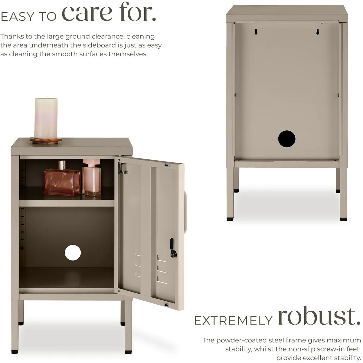 dressforfun® Metal bedside table Baker - Yellow – image 10