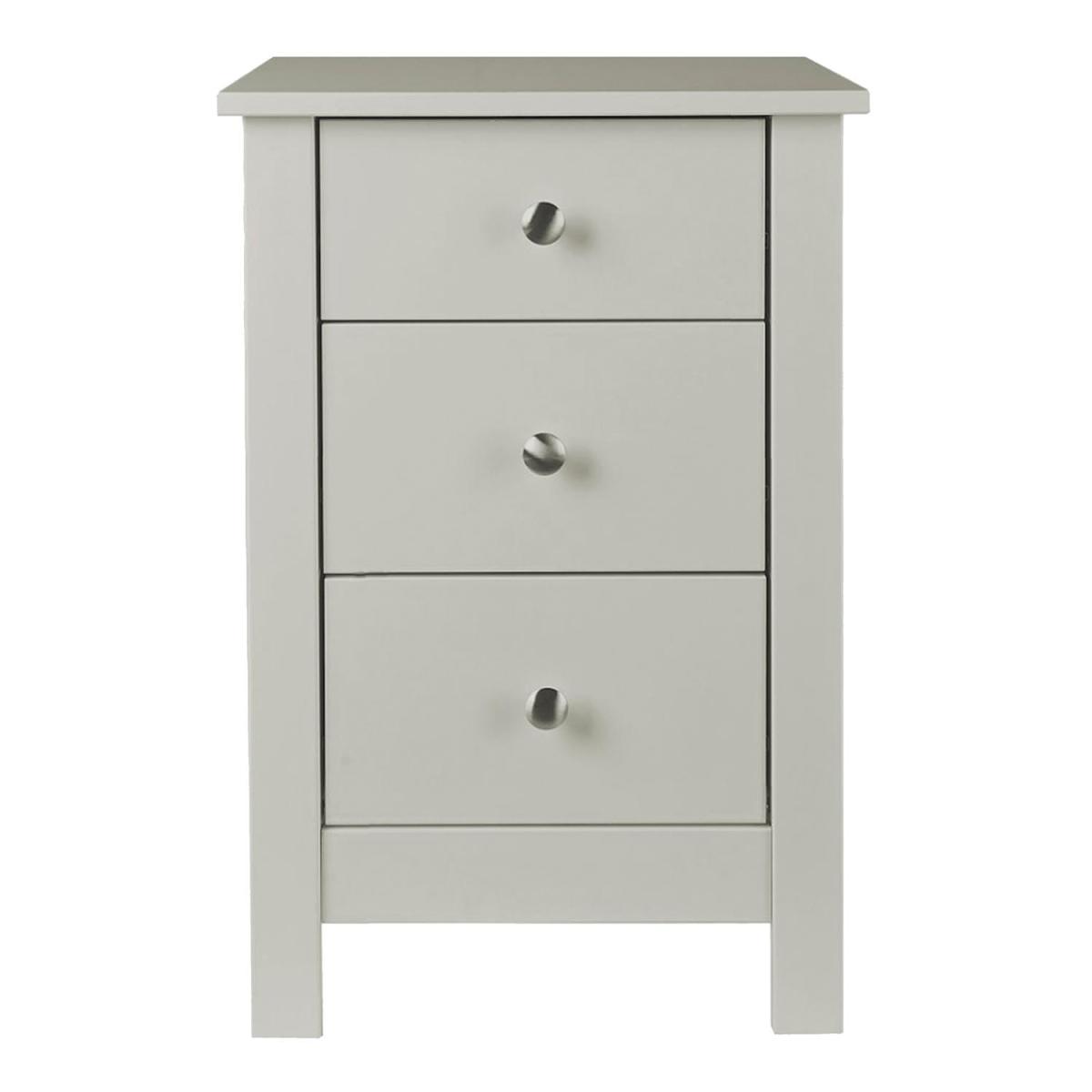 Florence 3-Drawer Bedside Table - Light Grey – image 2