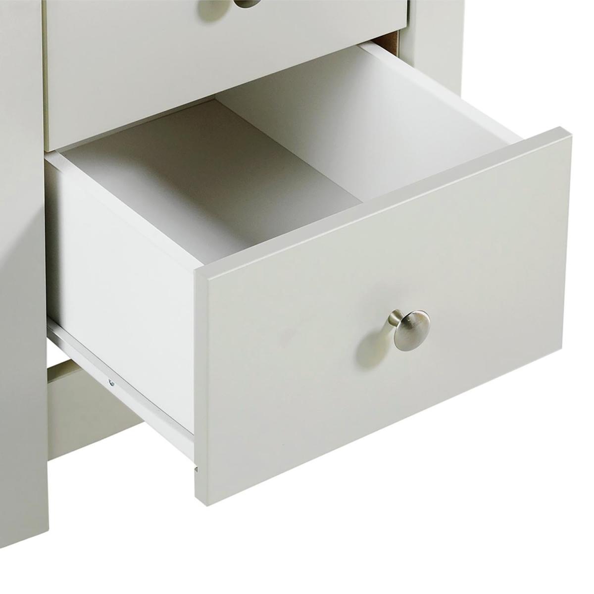Florence 3-Drawer Bedside Table - Light Grey – image 7