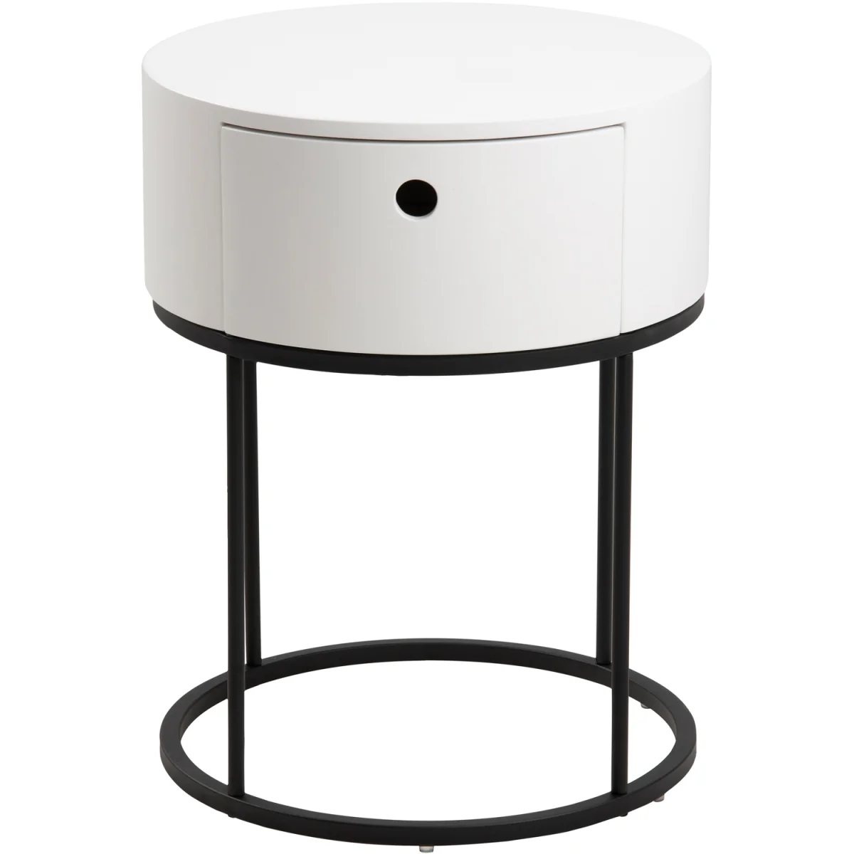 Furniture To Go Polo Round Bedside Table - White – image 2