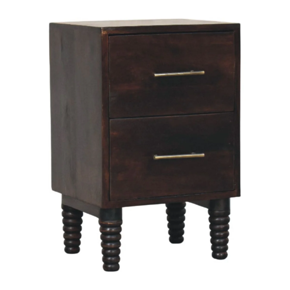 Spindle Mocha Bedside Table - Mocha – image 3