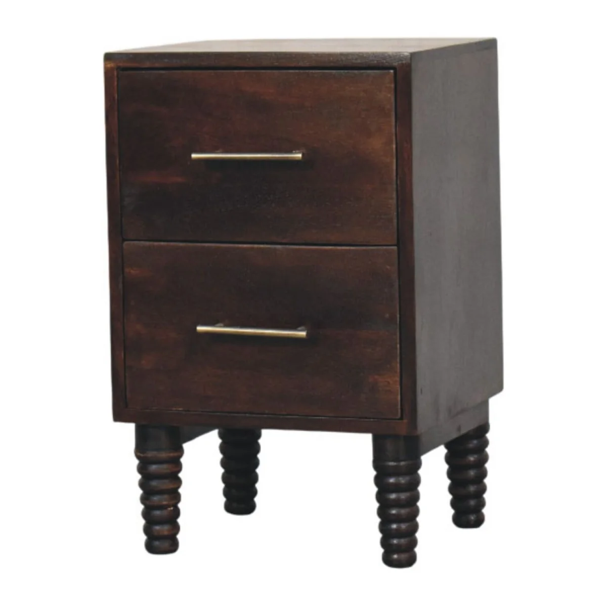 Spindle Mocha Bedside Table - Mocha – image 4