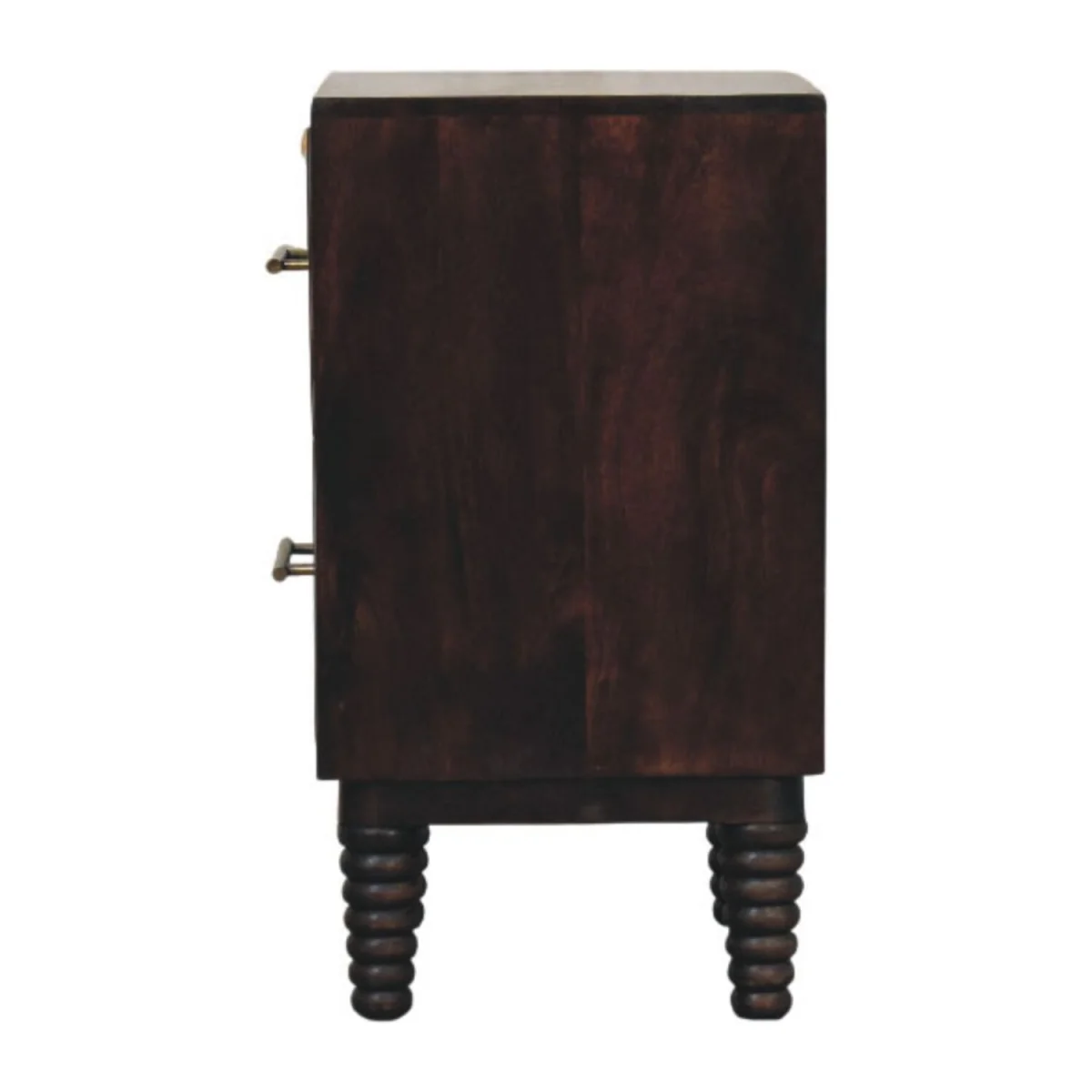 Spindle Mocha Bedside Table - Mocha – image 6
