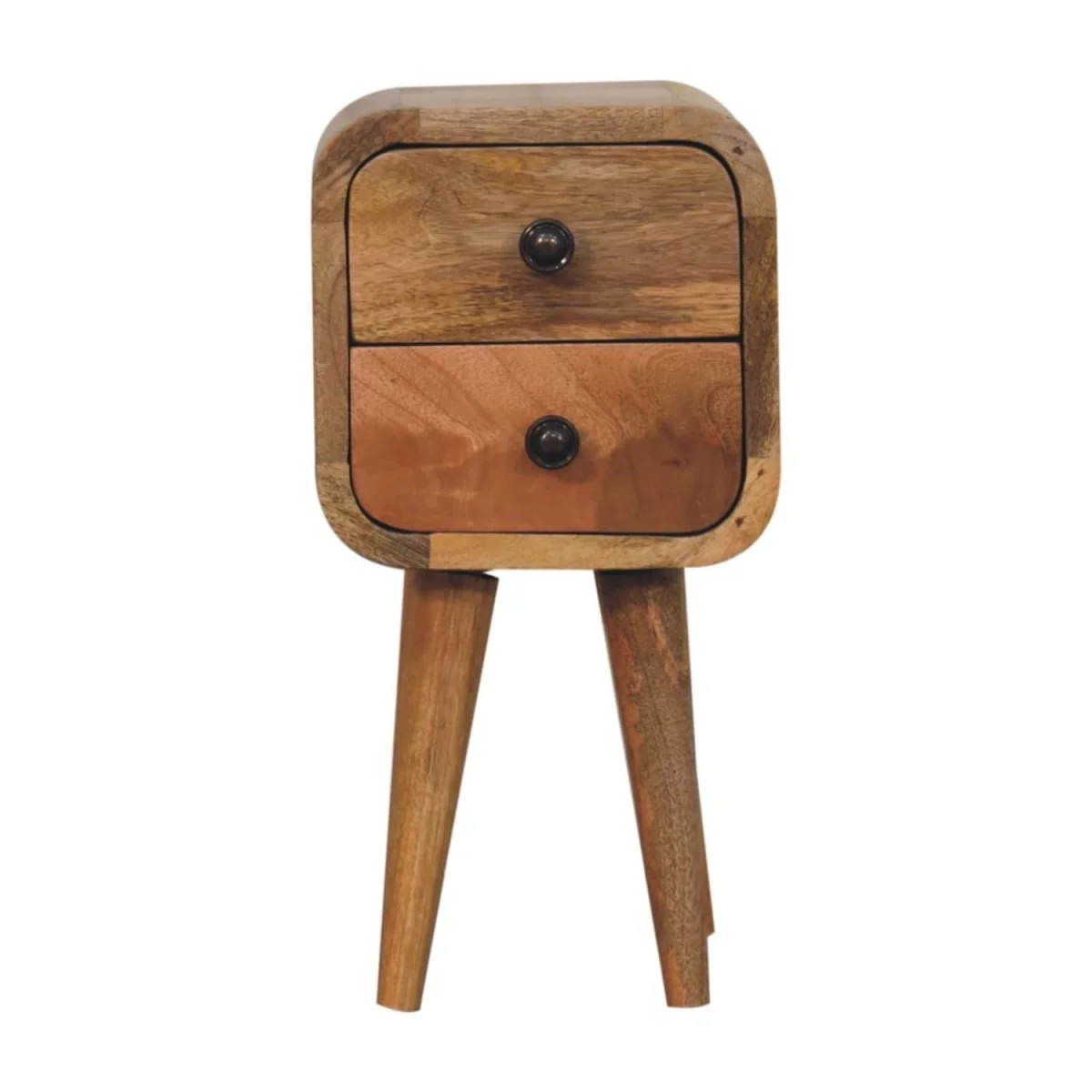 Cagliari Small 2 Drawer Mango Wood Bedside Table - Brown – image 2