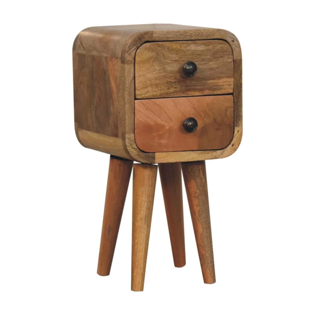 Cagliari Small 2 Drawer Mango Wood Bedside Table - Brown – image 3