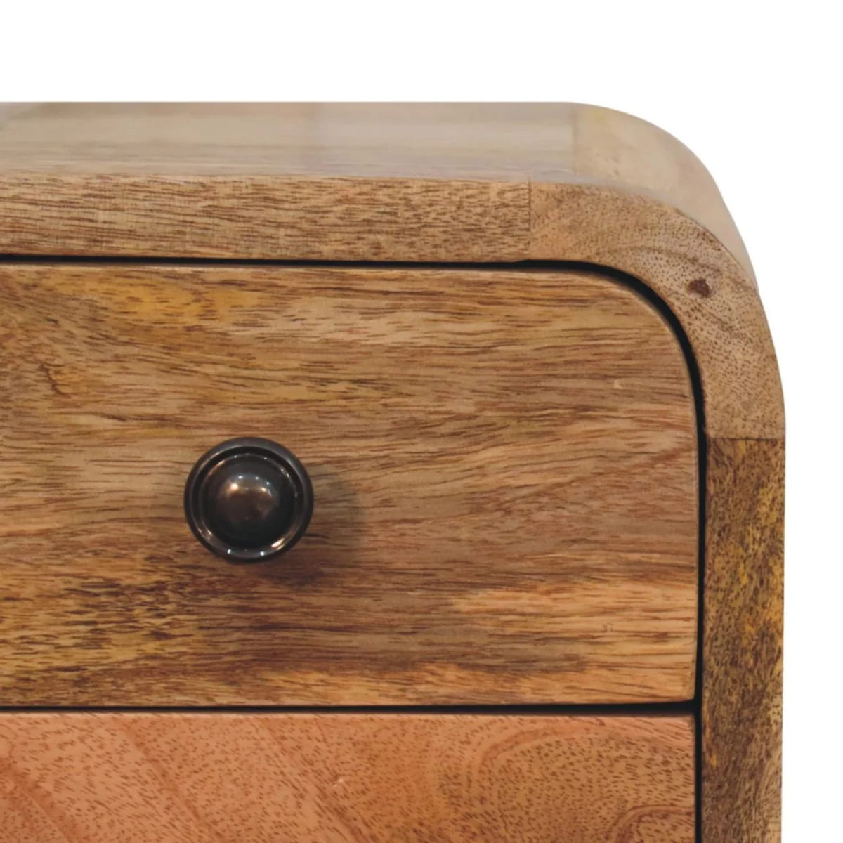 Cagliari Small 2 Drawer Mango Wood Bedside Table - Brown – image 4