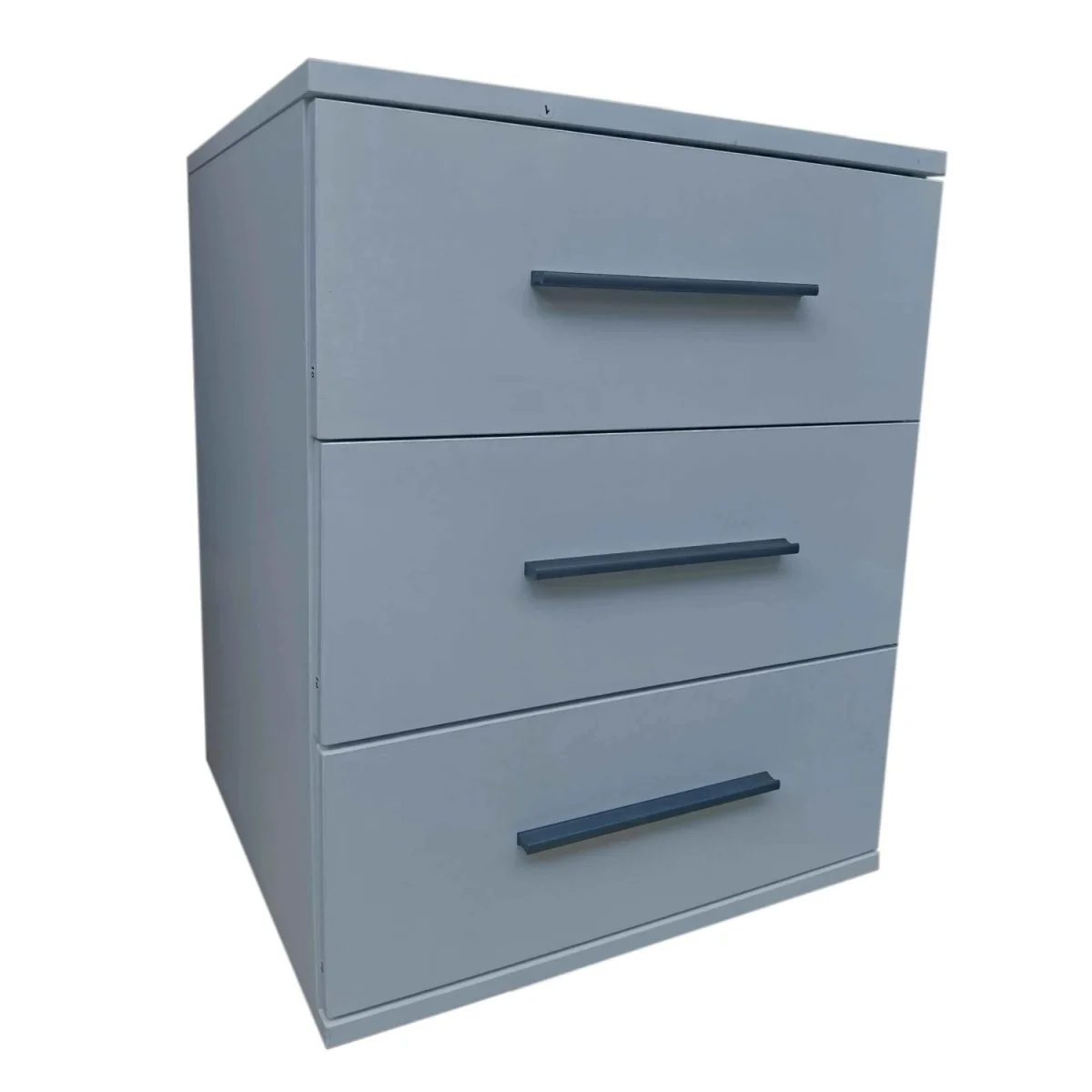 Swindon Medium Grey 3 Drawer Bedside Cabinet - Grey – image 3