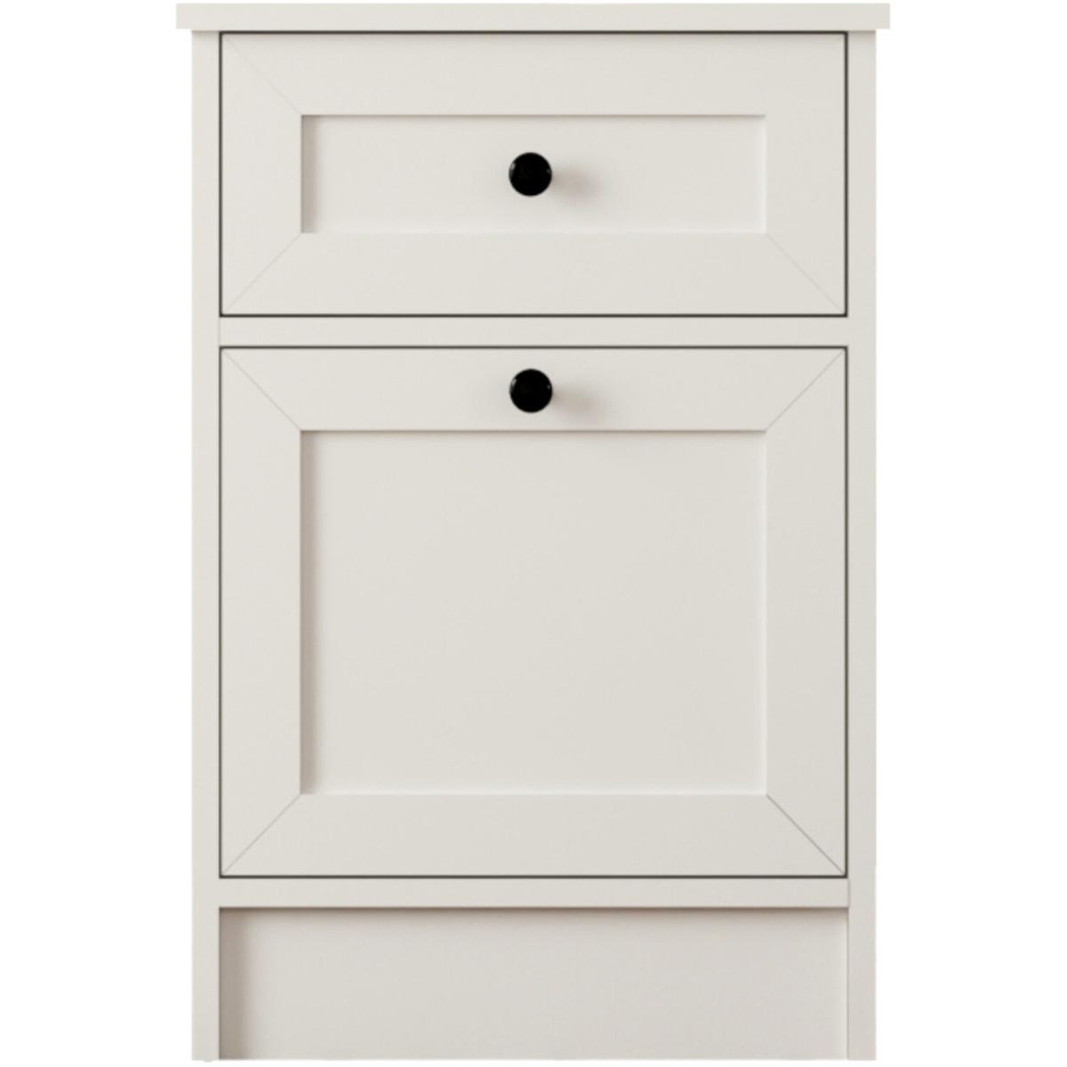 DAISY 1 Door 1 Drawer Bedside Table - White – image 2