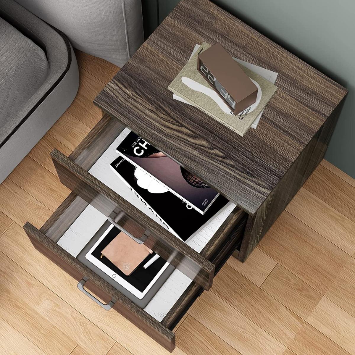 Dripex Bedside Table with 2 Drawers - Retro – image 3