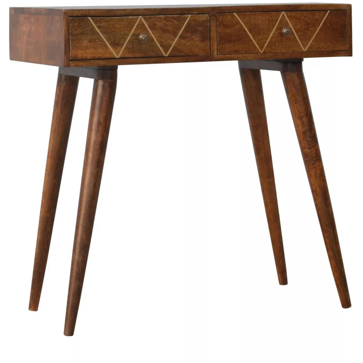 Emperado Solid Wood Bedside Table - Brown – image 4