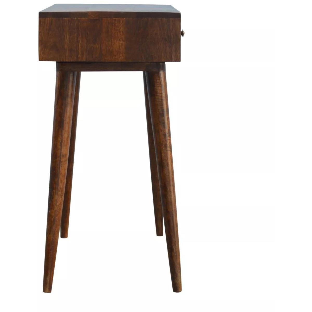 Emperado Solid Wood Bedside Table - Brown – image 8