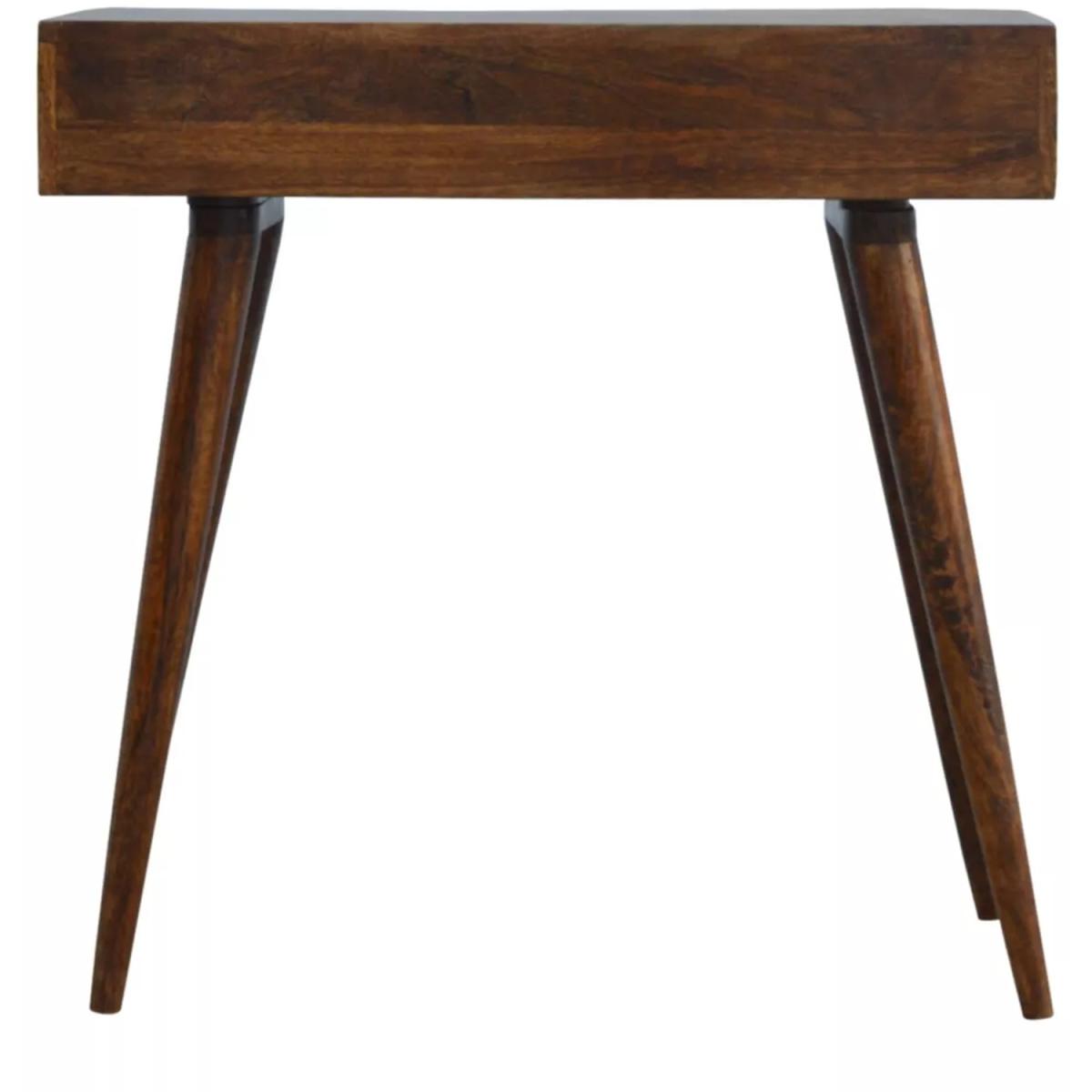 Emperado Solid Wood Bedside Table - Brown – image 9