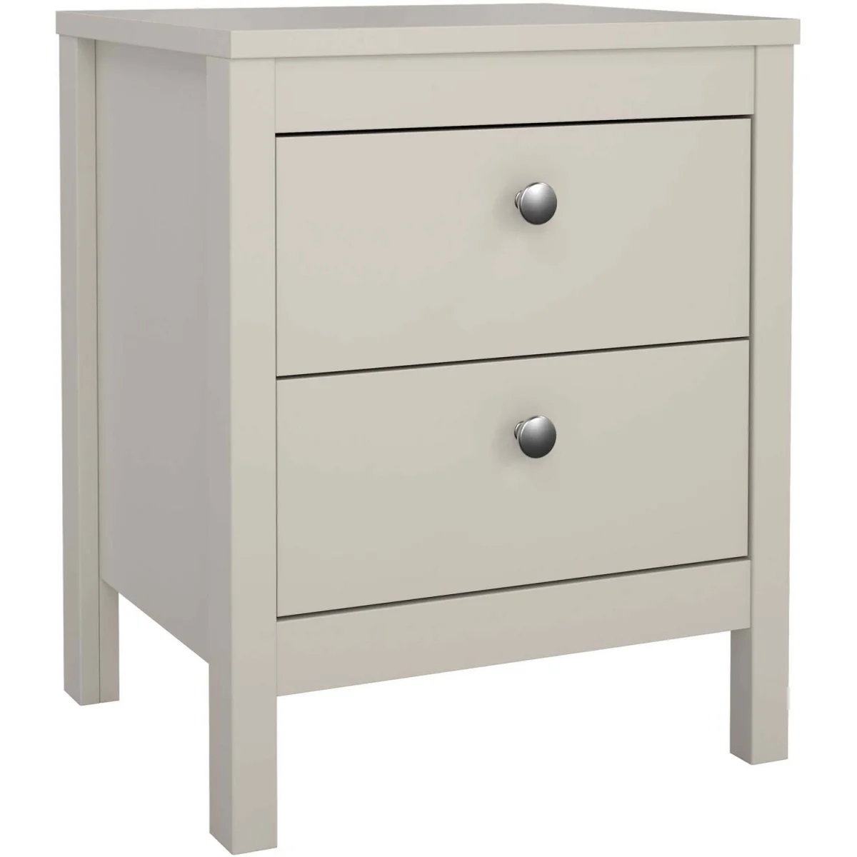 Gossmere Natural Cashmere 2-Drawer Bedside Table Cream - Grey – image 2