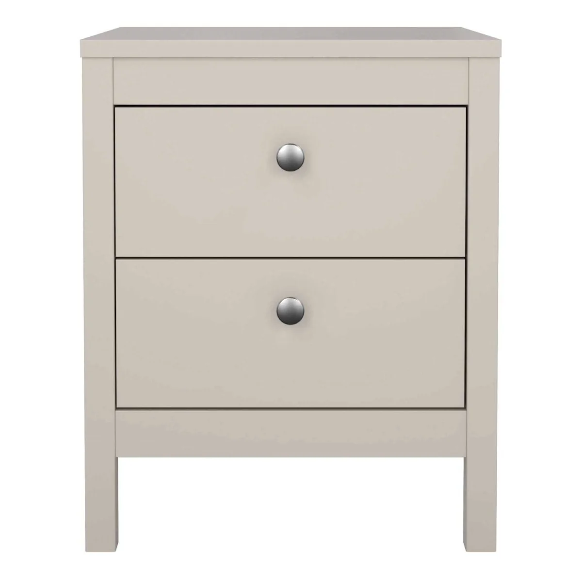 Gossmere Natural Cashmere 2-Drawer Bedside Table Cream - Grey – image 3