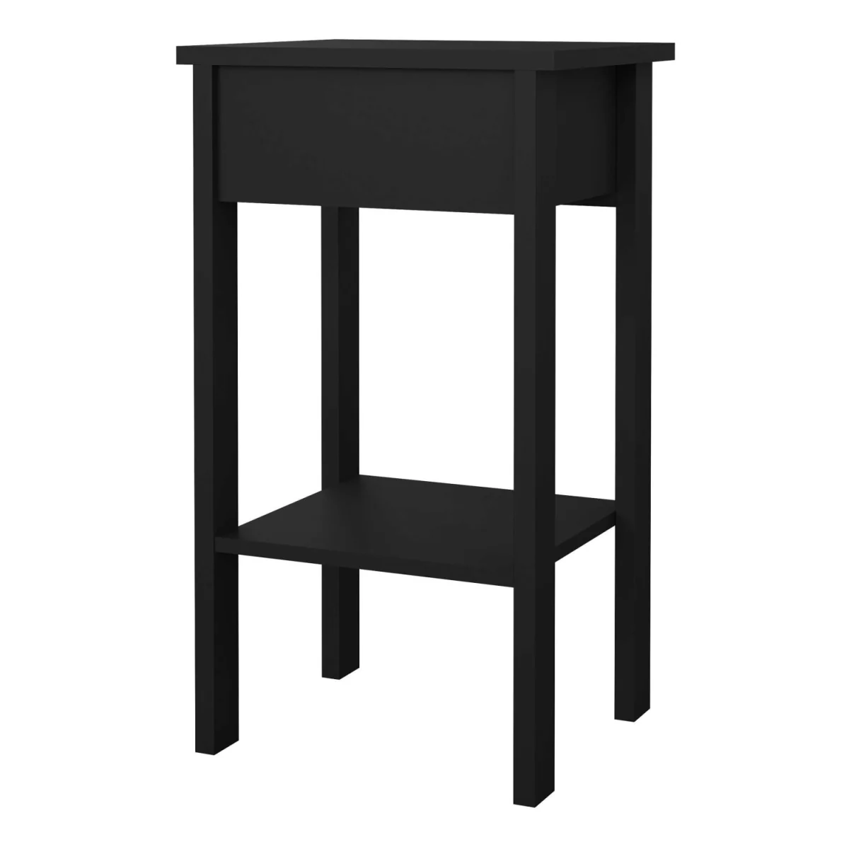 Gossmere Matt Black Bedside Table, 1 Drawer - Black – image 4