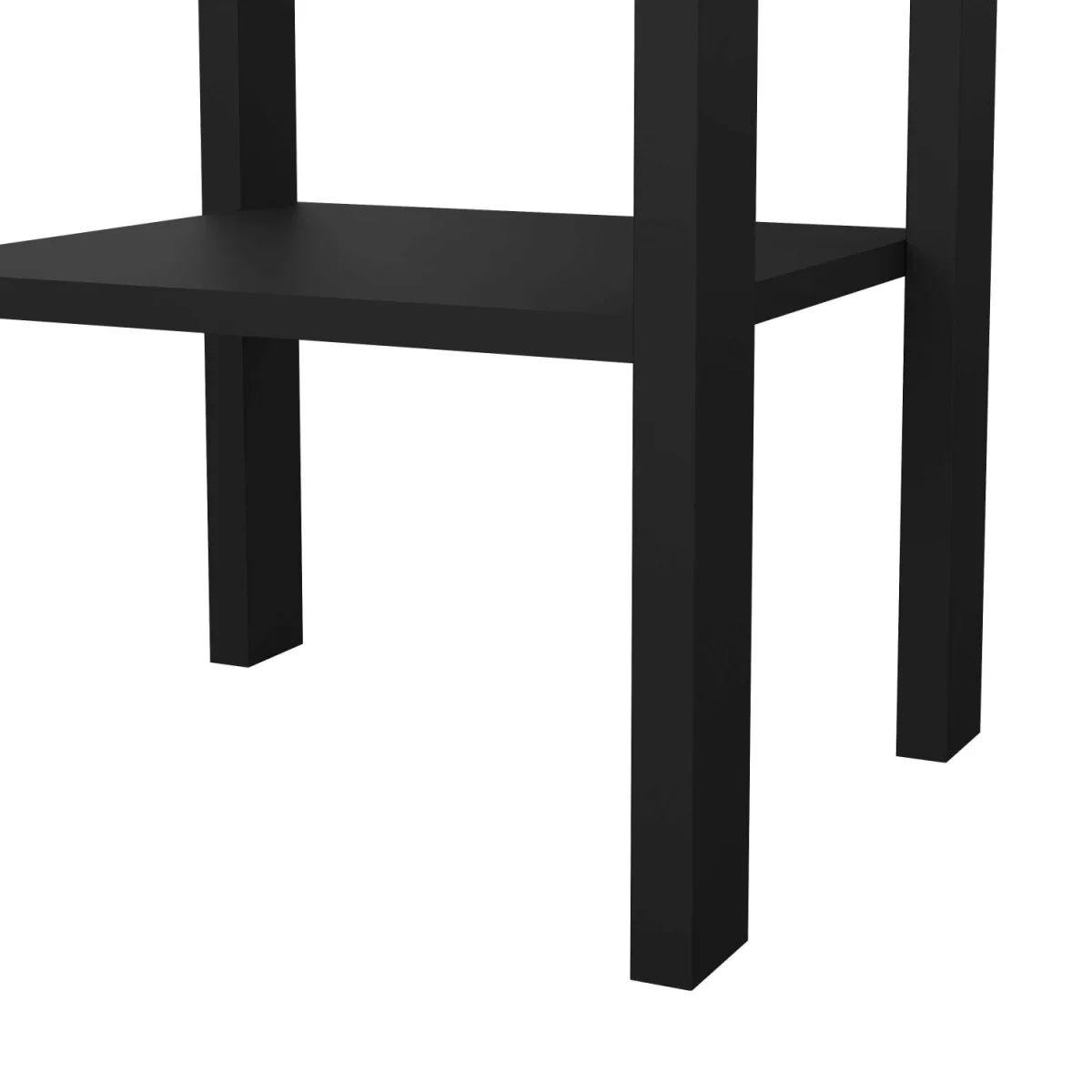 Gossmere Matt Black Bedside Table, 1 Drawer - Black – image 6