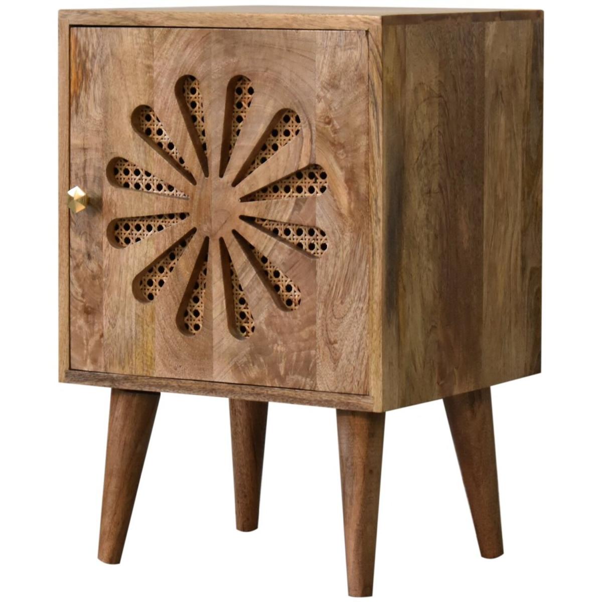 Rosalie Retro Bedside Lovely Rattan hand Crafted Design - Grey – image 2