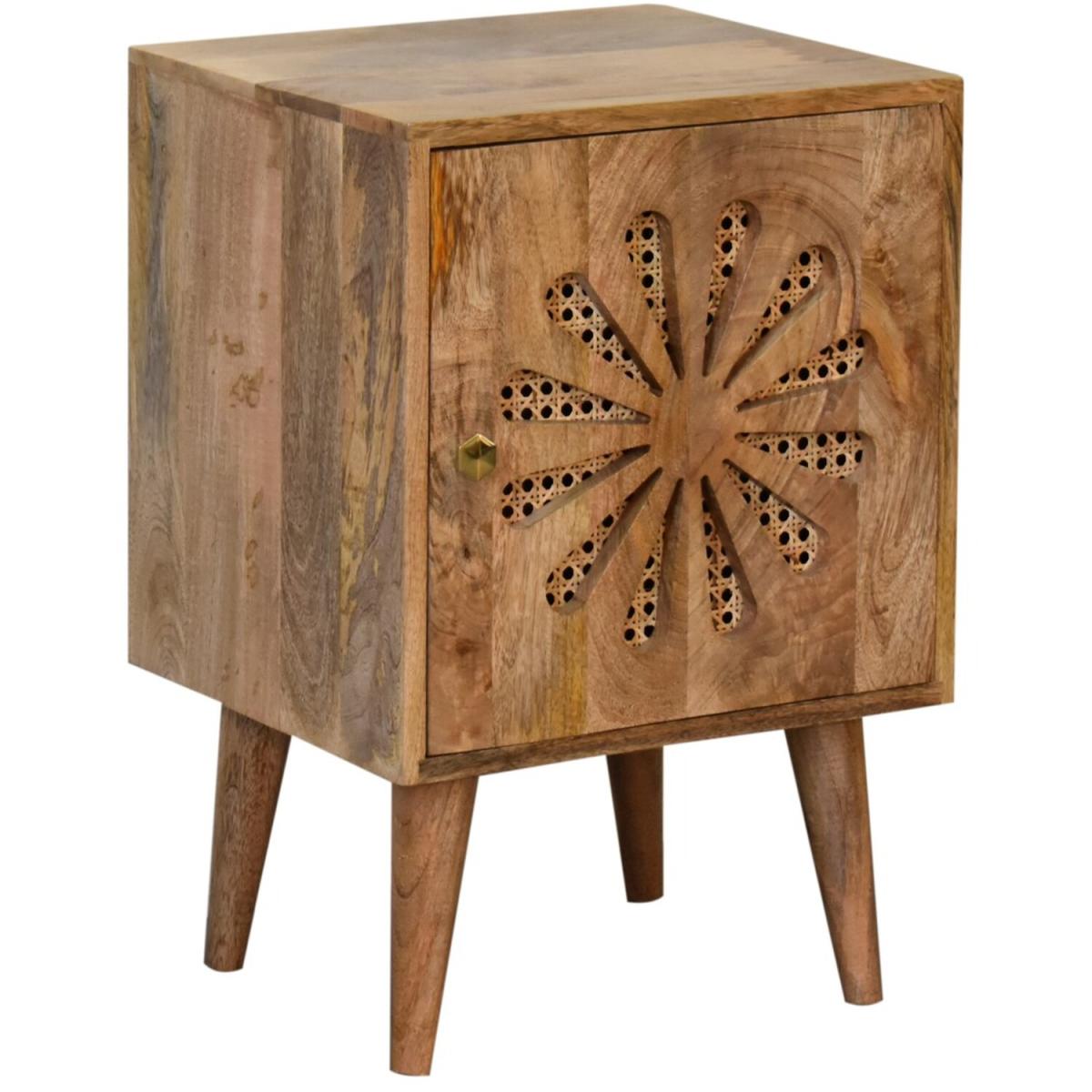Rosalie Retro Bedside Lovely Rattan hand Crafted Design - Grey – image 4