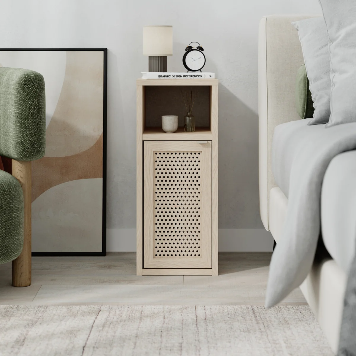 Decortie New Inca Narrow Bedside Cabinet - Sonoma Oak – image 2