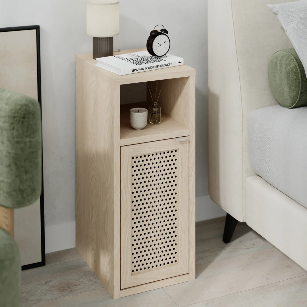 Decortie New Inca Narrow Bedside Cabinet - Sonoma Oak – image 4