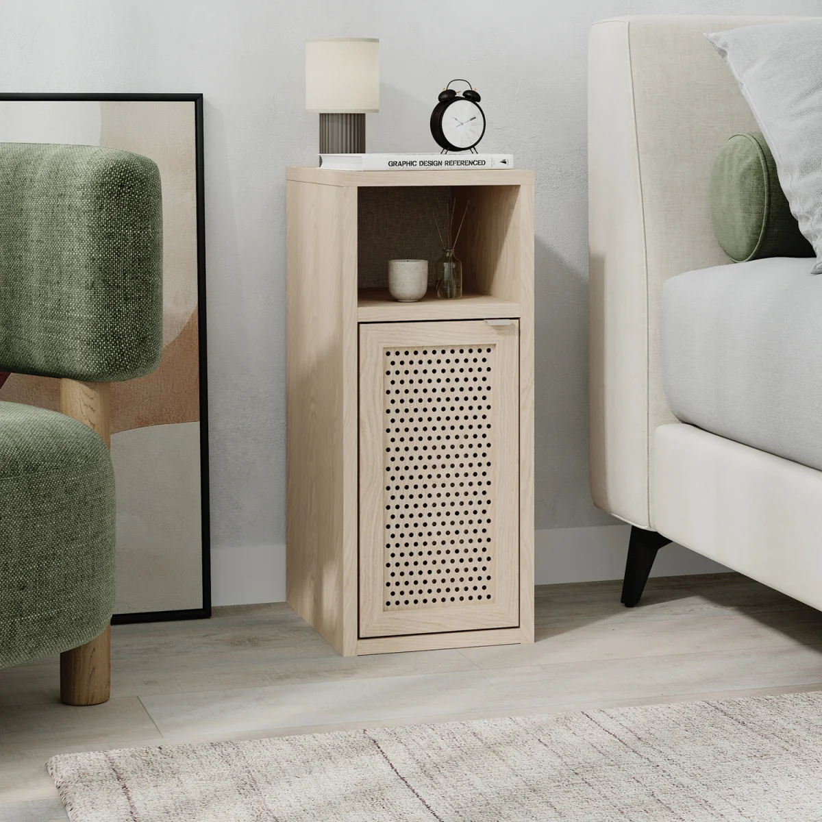 Decortie New Inca Narrow Bedside Cabinet - Sonoma Oak – image 5