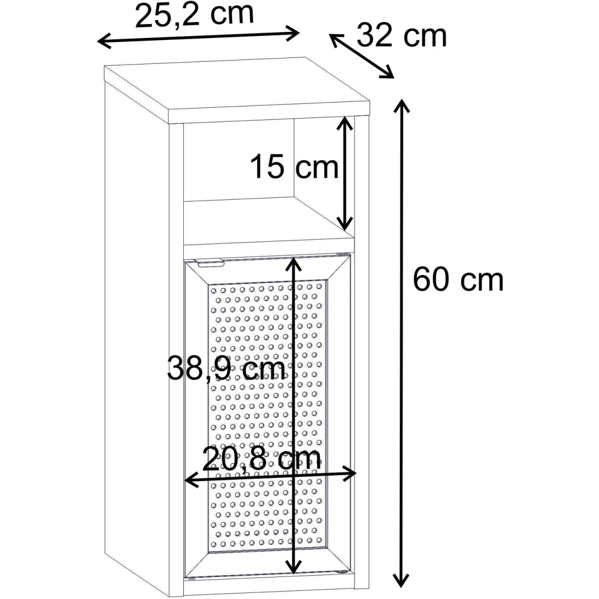 Decortie New Inca Narrow Bedside Cabinet - Sonoma Oak – image 6