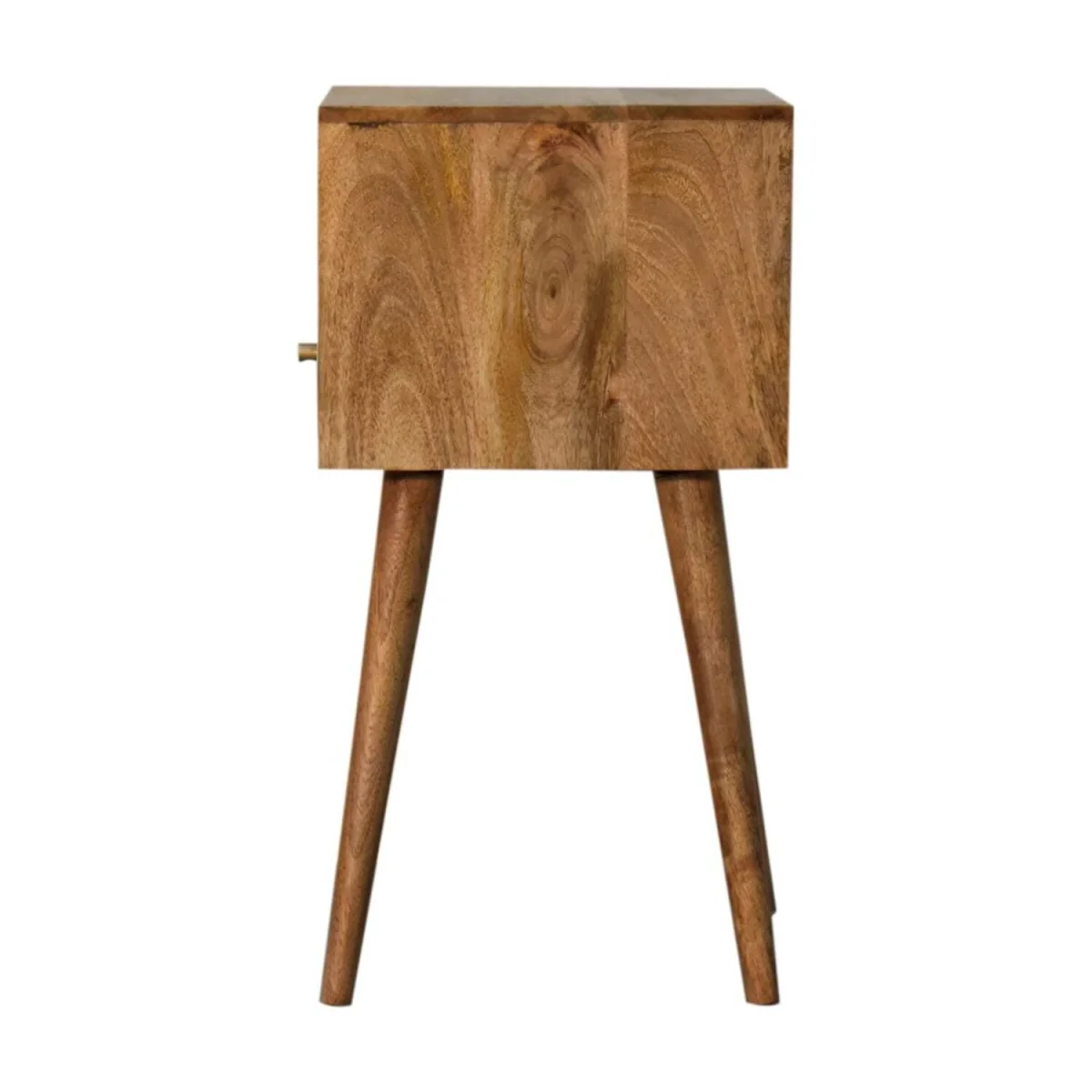Sainte Marie Mini Bedside Table with Blush Drawer and Open Shelf - Brown – image 7
