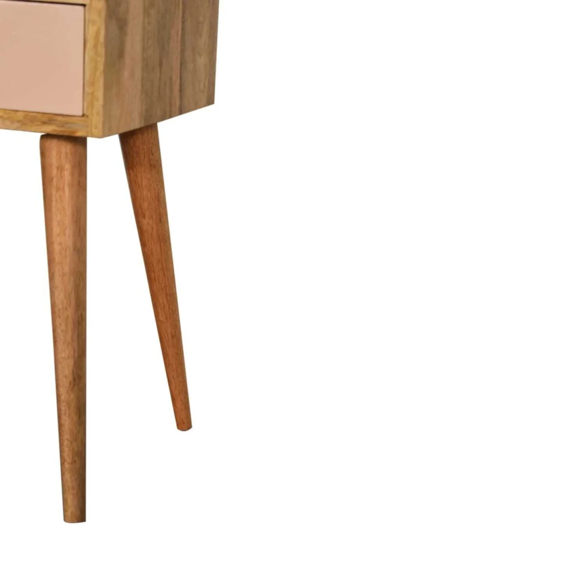 Sainte Marie Mini Bedside Table with Blush Drawer and Open Shelf - Brown – image 8