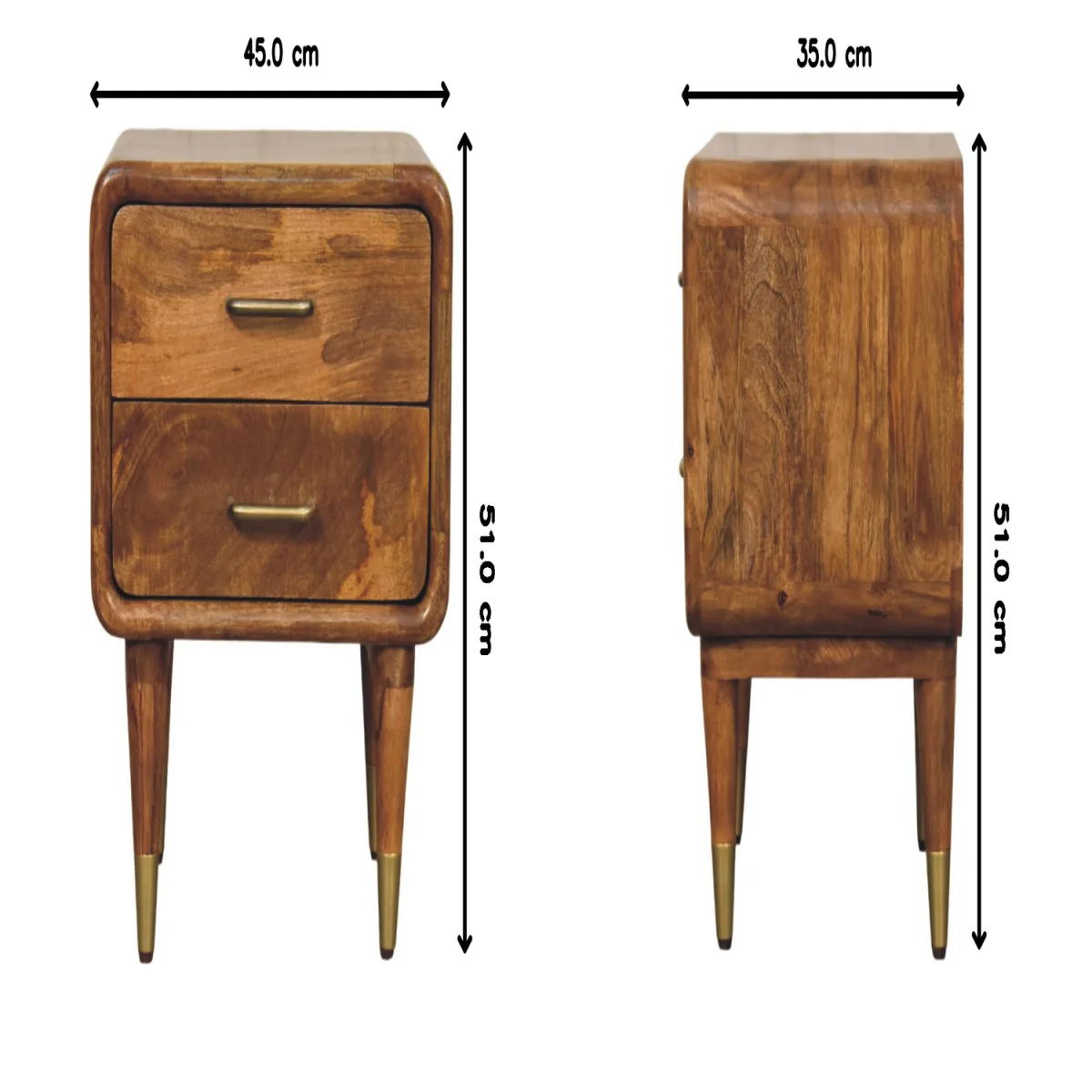 Amber Oak Bedside Table - Amber Oak – image 7
