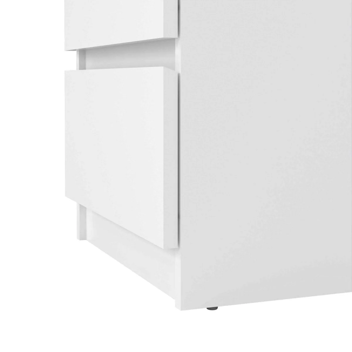 Budapest White Gloss 3-Drawer Bedside Table - White – image 6