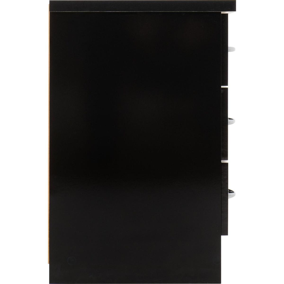 Nevada 3 Drawer Bedside - Black Gloss – image 3