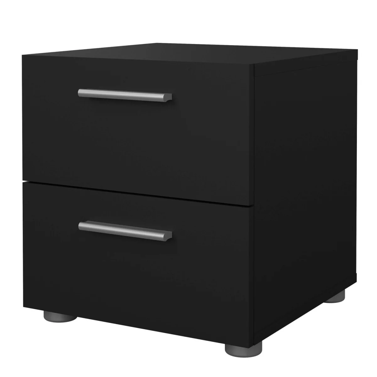 Daejeon Wooden Bedside Table Compact 2 Drawer Nightstand - Black – image 4