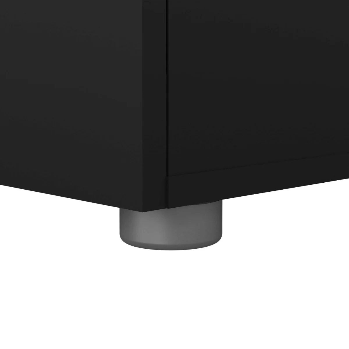 Daejeon Wooden Bedside Table Compact 2 Drawer Nightstand - Black – image 5
