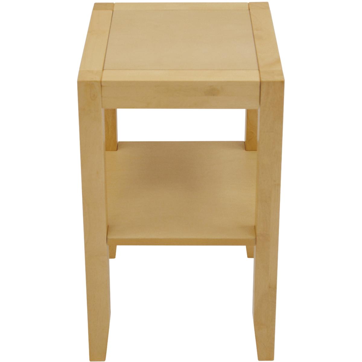 ANYWHERE - Solid Wood End  Telephone  Side  Bedside Table - Natural - Natural – image 2