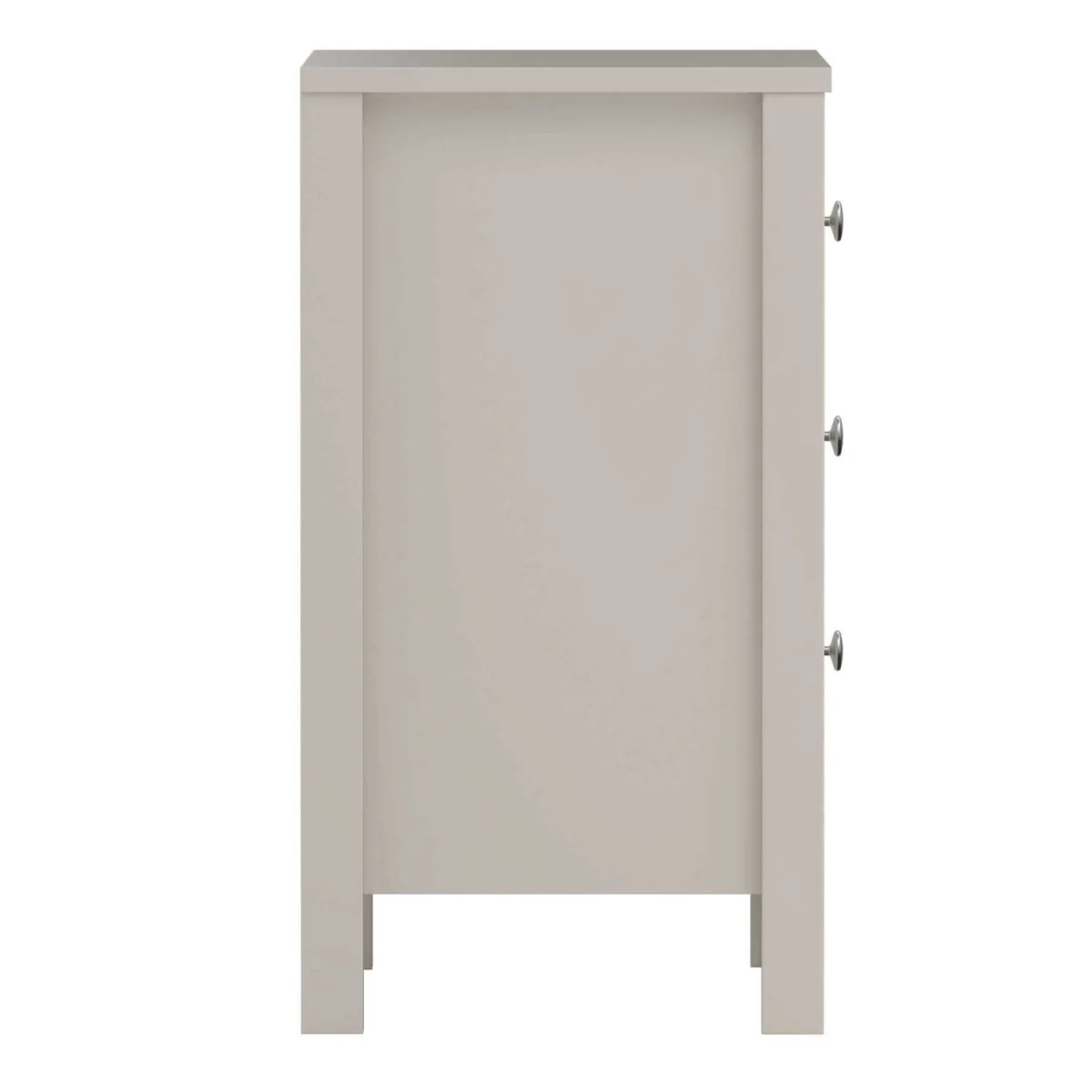 Wyld Haus Gossmere Cashmere Bedside Table, 3 Drawers, Cream - Grey – image 5
