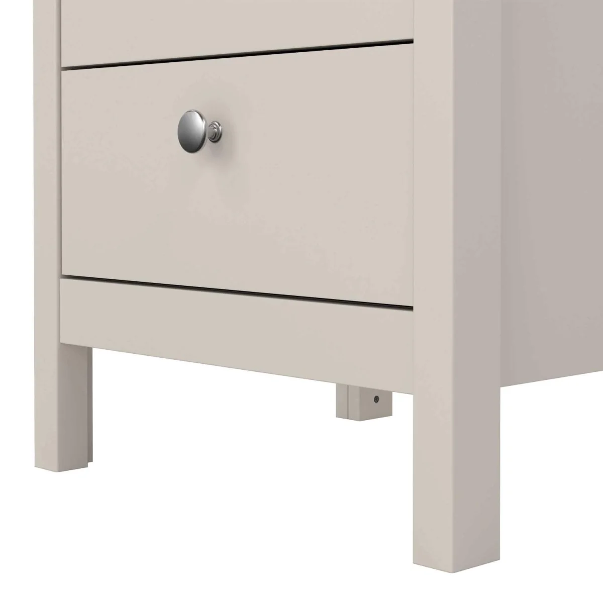 Wyld Haus Gossmere Cashmere Bedside Table, 3 Drawers, Cream - Grey – image 8
