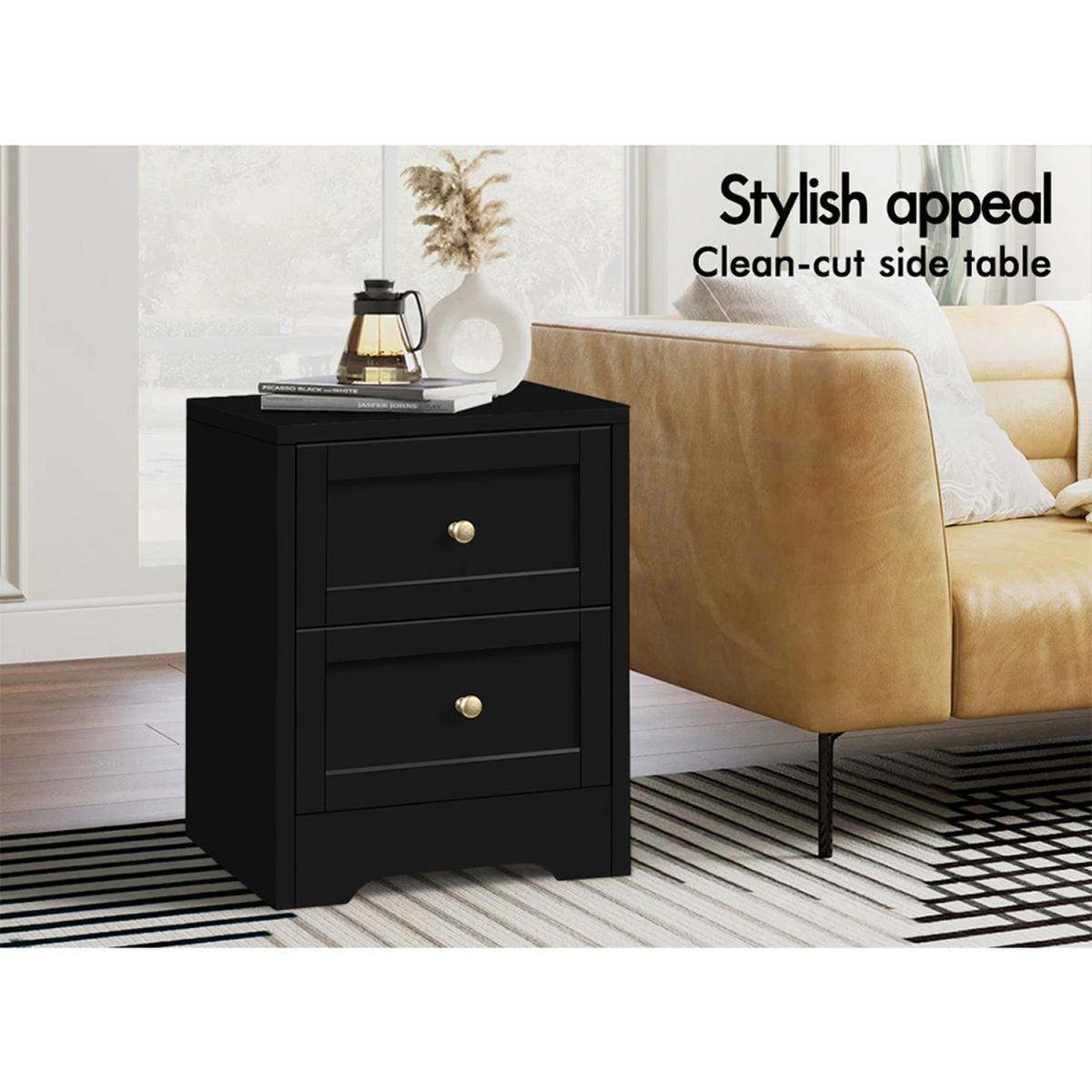 Hamptons Bedside Table - Black – image 6