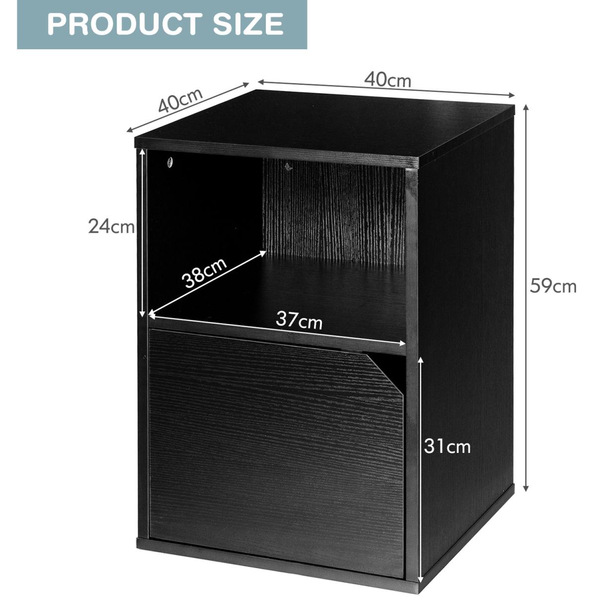 Modern Nightstand Set - Black – image 3