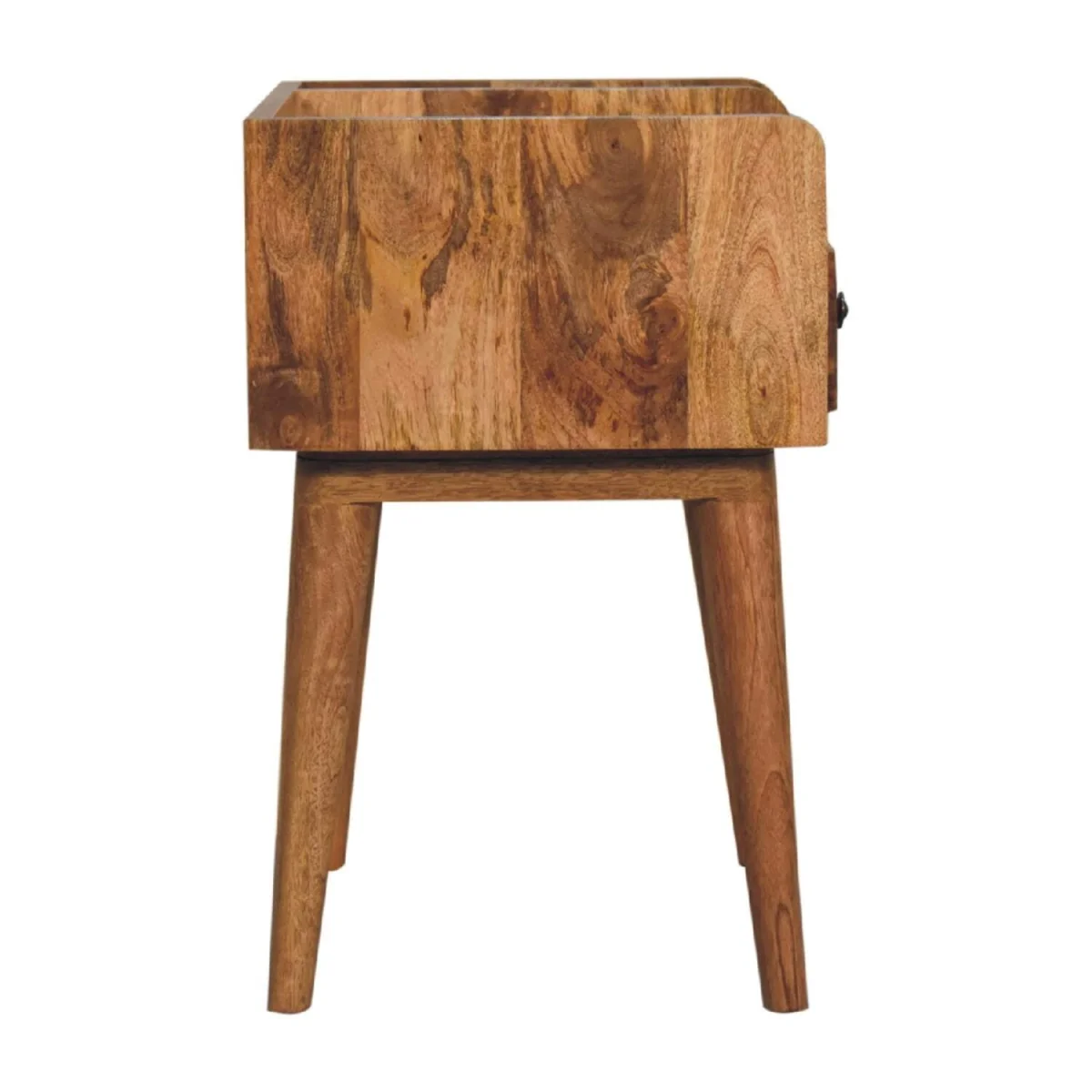Giverny Mango Wood Bedside Table with Drawer and Open Shelf - Brown – image 7