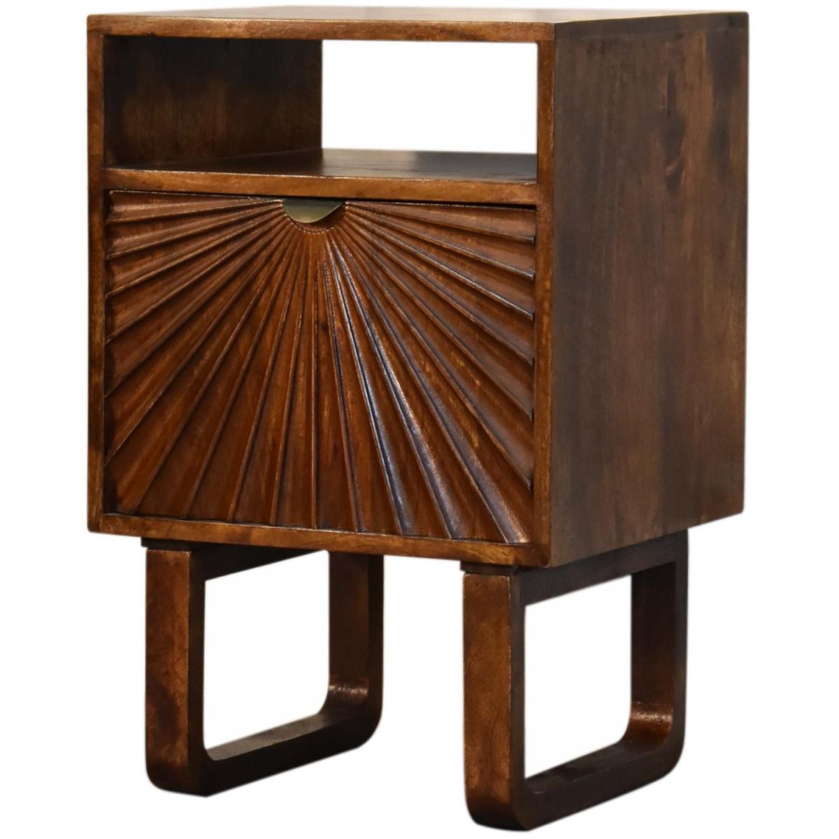 Drew Smart Handy Cabinet Standing Bedside Table - Dark Brown – image 6