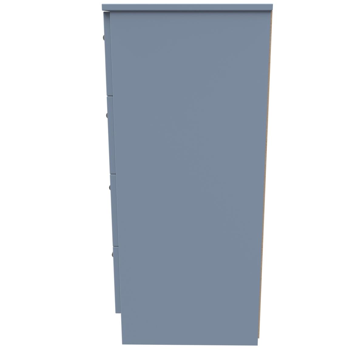 Contrast Ready Assembled 4 Drawer Tallboy - Denim Blue – image 2