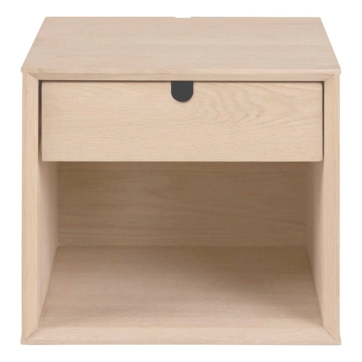 Italy White Oak 1-Drawer Wall-Mounted Floating Bedside Table - Neutral – image 3